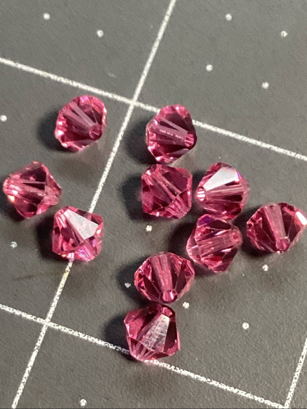 V Swarovski 6mm Rose Bicone (10)